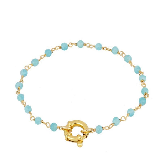 Pulsera Zarina Amazonita Plata de Ley