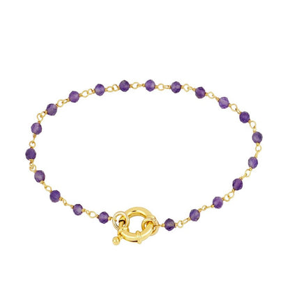 Pulsera Bali Amatista Plata de Ley