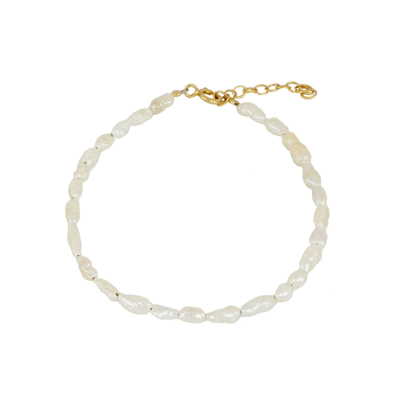 Pulsera Perlas Keshi Plata de Ley