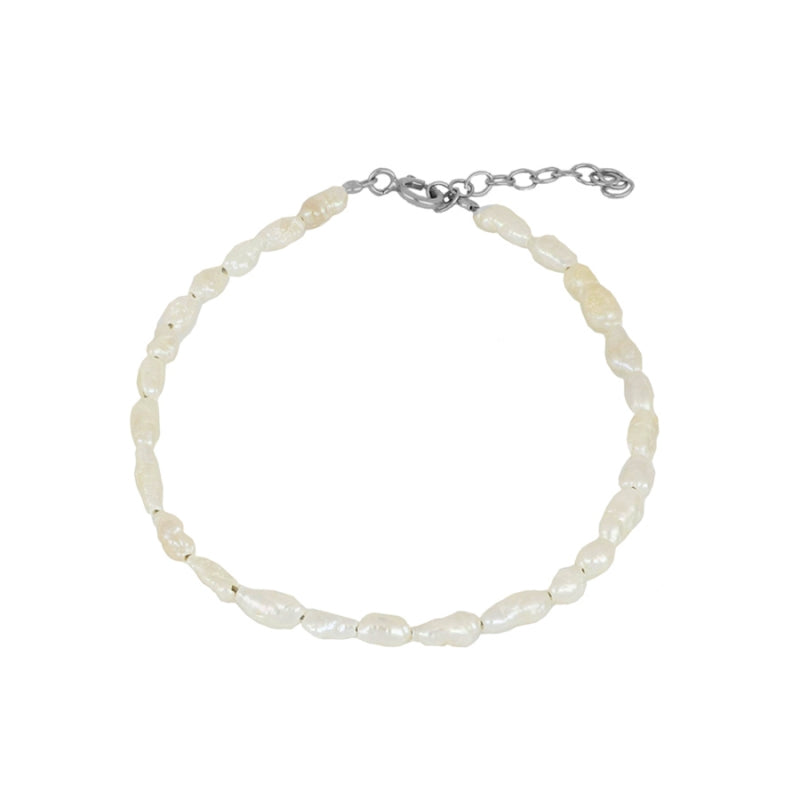 Pulsera Perlas Keshi Plata de Ley