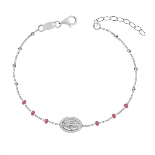 Pulsera Virgen de la Milagrosa Plata de Ley Plata de Ley